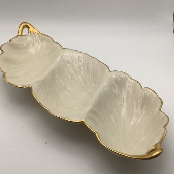 Lenox Tripoli Three Section Shell Shaped Serving Dish - Picture 3 of 12